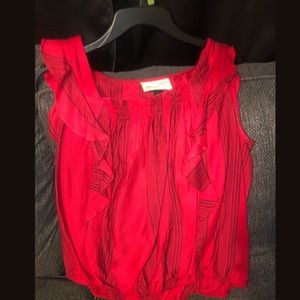 Red tank blouse, size Medium